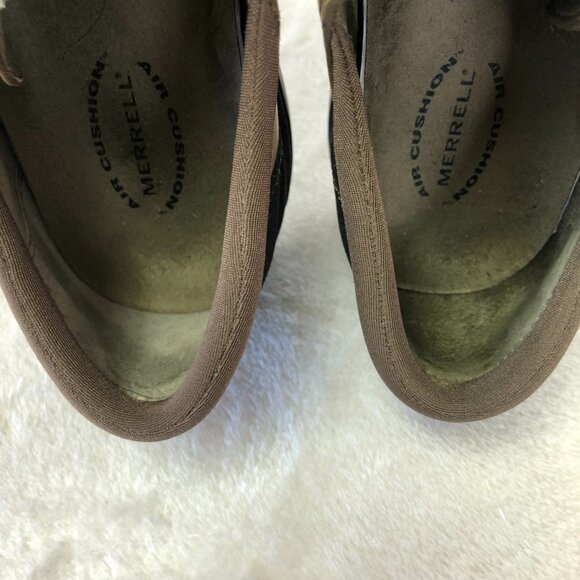 Merrell Women's Topo Twist Stone Suede Leather Slip On Loafer Shoe Size 8 - Picture 11 of 12